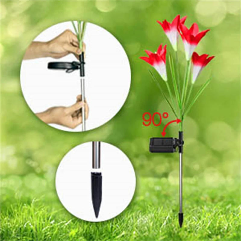 Description Picture 5 of itemLED solar channel light tulip solar fence light courtyard garden outdoor waterproof color changing solar light