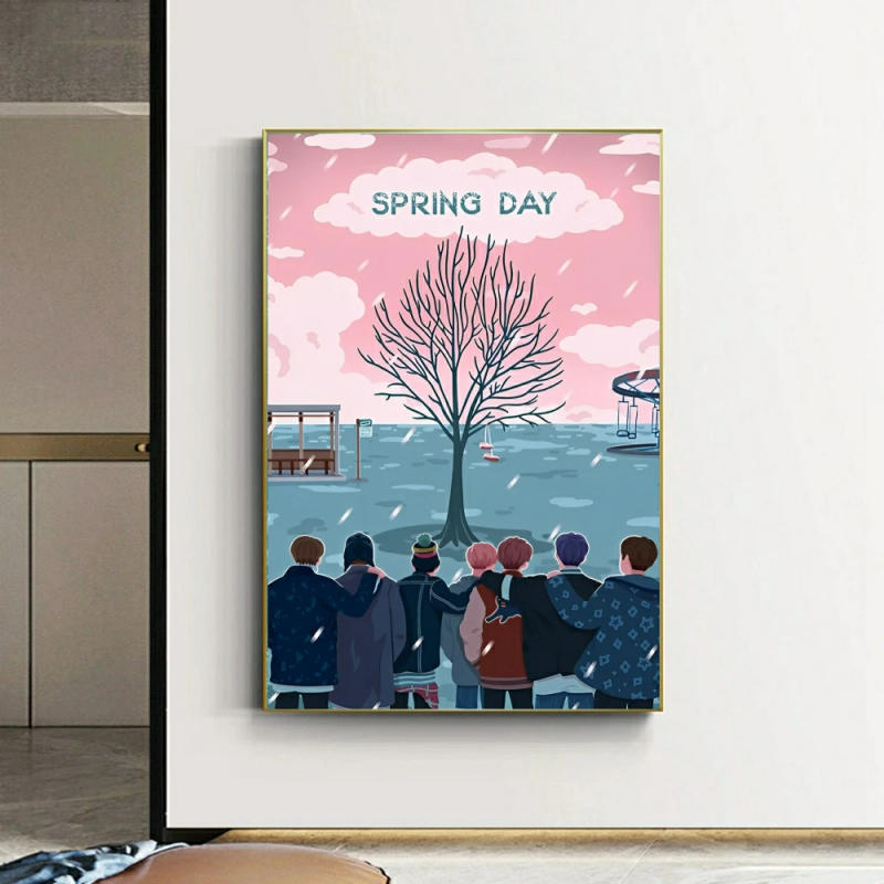 Description Picture 2 of itemKPOP South-Korean-Boy-Band-bts Cartoon Diamond Painting Pattern Crafts Cross Stitch 5D DIY Art Mosaic House Decor New Offers