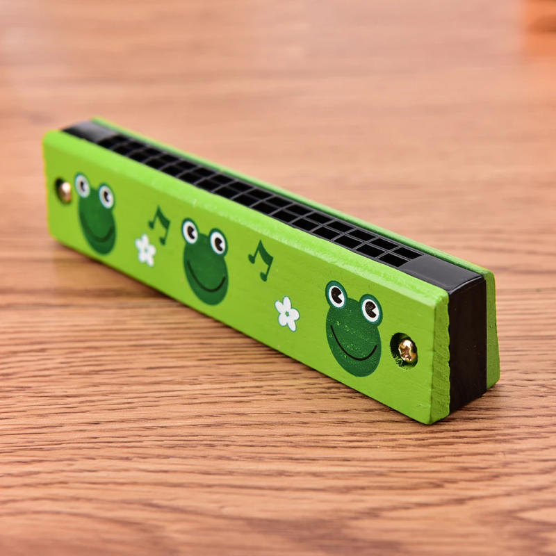 Description Picture 3 of item1PC Cute Cartoon Harmonica 16 Holes Tremolo Harmonica Children Musical Instrument Educational Toy Gift for Kids Random