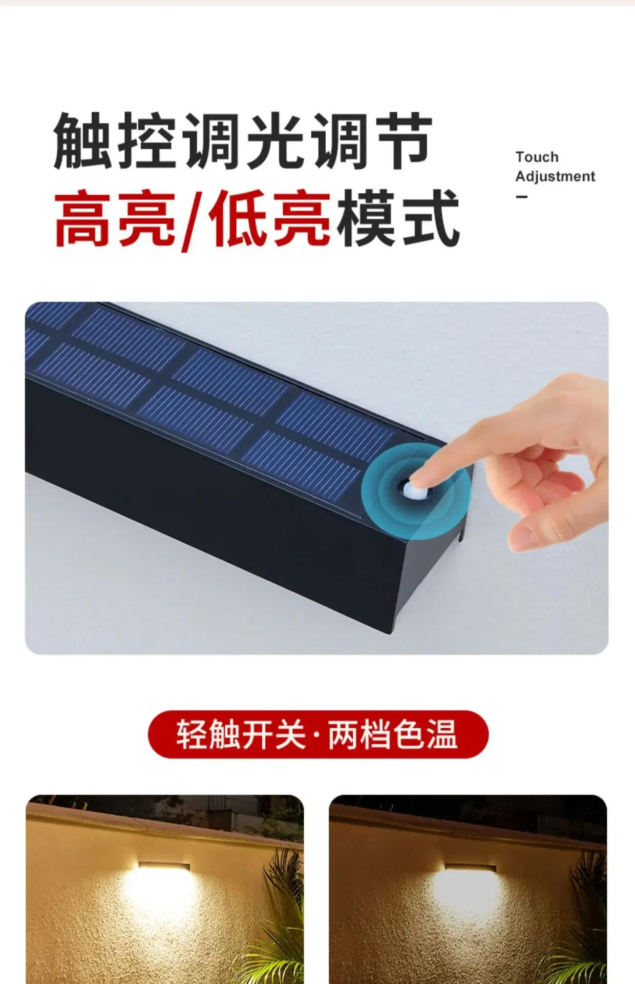 Description Picture 5 of itemIP65 Solar Outdoor Lights Garden Light Garden Villa Door Lighting Punch-free Magnetic Wall Lights Door Head Sign Lights