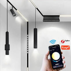 20-Type Smart Magnetic Track Light DC48V Aluminum 20mm-Rail Led Flood Grille Spotlight Pendant Modern Home Design Tuya Zigbee