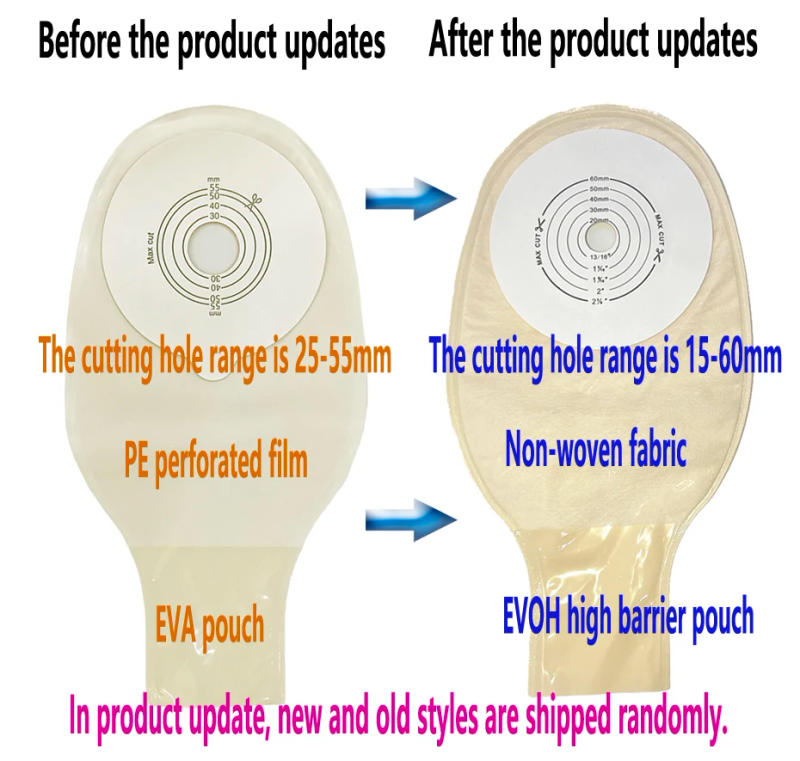 Description Picture 4 of item30pcs/lot; Economical Drain valve Colostomy Bags for Adults; One-piece system Ostomy Pouch with Clip Closure, Cut-to Fit 15-60mm