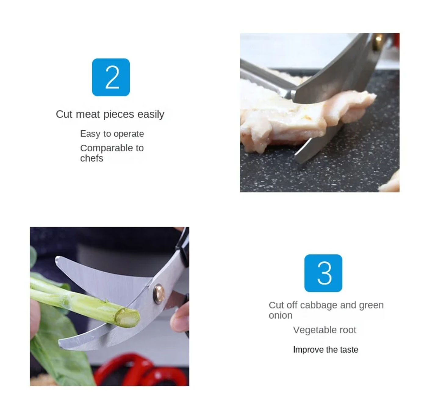 Description Picture 5 of itemBBQ Scissors Clip Set Chicken Cutlet Scissors BBQ Clip Food Clip Kitchen Tool Set