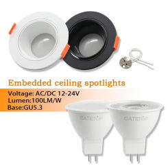 4-20pcs DC 12V Round LED Spot Lights 7W MR16 Bulb 24V Ceiling Lamp Foco Light GU5.3 For Kitchen Shower Bathroom Indoor Lighting