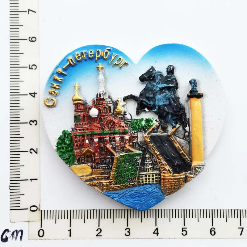 Description Picture 2 of itemSt. Petersburg, Red Square St. Vasily Church, Moscow, Russia 3D Fridge Magnets Travel Souvenirs Refrigerator Magnetic Stickers