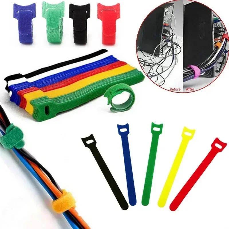 Description Picture 2 of itemSewing Nylon Auto Adhesive Velcros Cable Ties Tape Arts. Plastic Reusable Releasable Wrapping Fastener Colored Diy Ring Apparel
