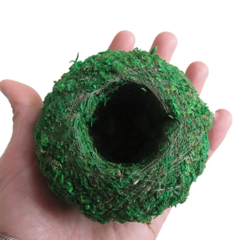 Description Picture 5 of itemArtifical Moss Ball Green Flowerpot Creative DIY Gardening Potted Plants Bonsai Dendrobium Planting Box Home Decoration