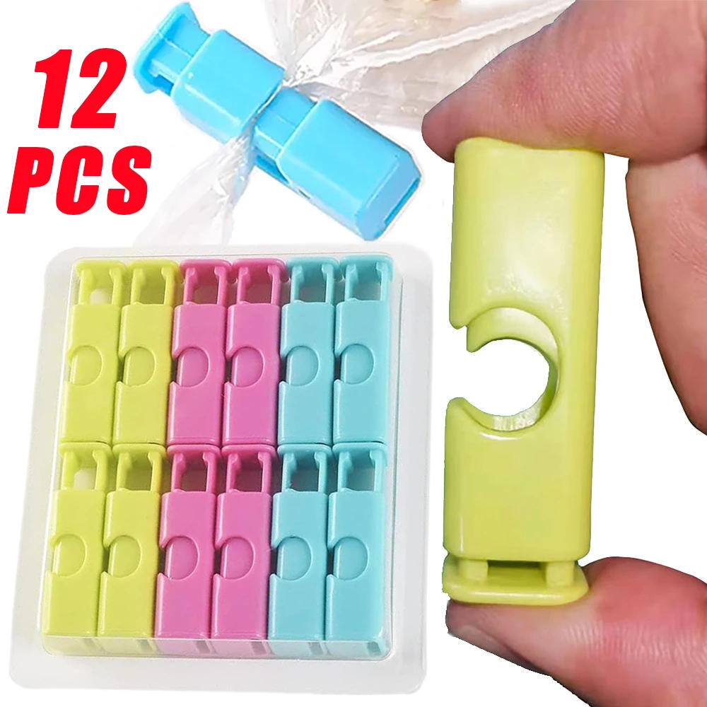 Description Picture 3 of item12/1Pcs Food Sealing Clips Bread Storage Bag Clips For Snack Wrap Bags Spring Clamp Reusable Kitchen Organization Sealing Clamp
