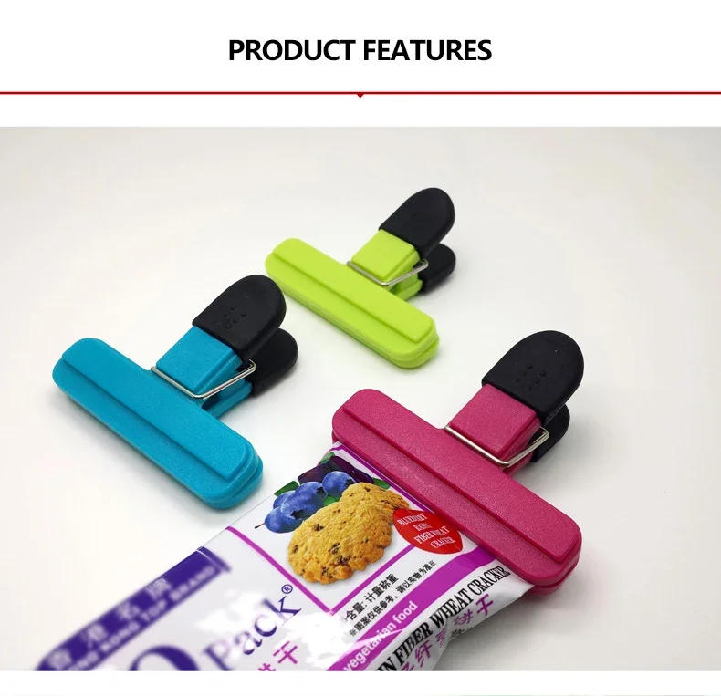 Description Picture 6 of itemPortable Kitchen Storage Food  Travel Plastic Tongs  Snack Seal Sealing Bag Clips Sealer Clamp Storage Tool Kitchen Accessories