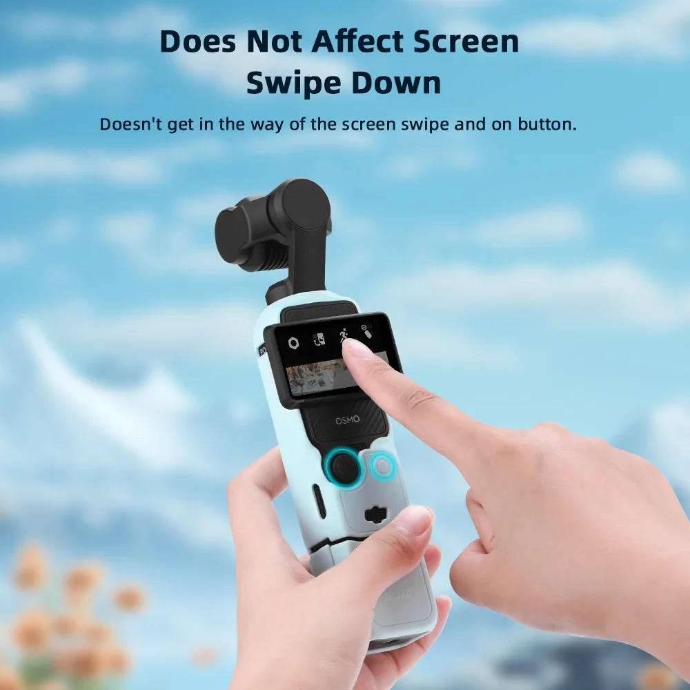 Description Picture 6 of itemBRDRC Silicone Case for DJI Pocket 3 Camera Anti-Scratch Gimbal Camera Protective Cover with Rope Camera Accessories