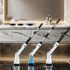 Handheld Cleaning Brush Cordless Dish Washing Gun Wireless Power Electric Spin Scrubber Brush Heads for Kitchen