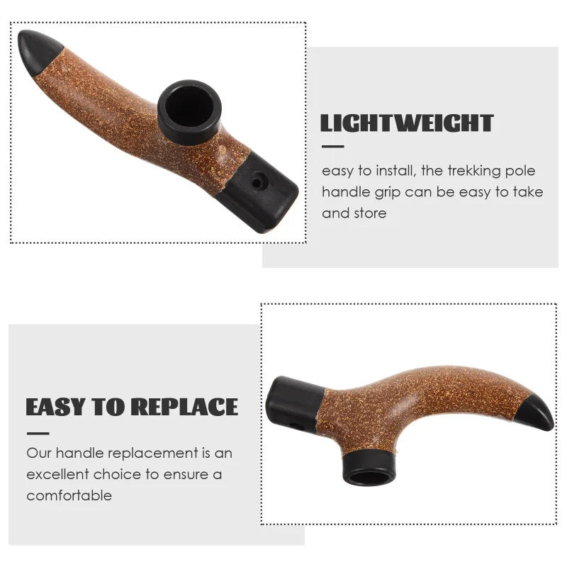 Description Picture 4 of itemWood Trekking Pole Handle Outdoor Hiking Pole Grip Replaceable Handle Walking Stick Handle