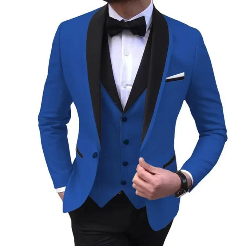 Description Picture 6 of itemParty Dresses Jacket+Pants+Vest Fashion Suits For Men Slim Fit Party Casual Male Blazer Formal Occasion Dresses  Costume