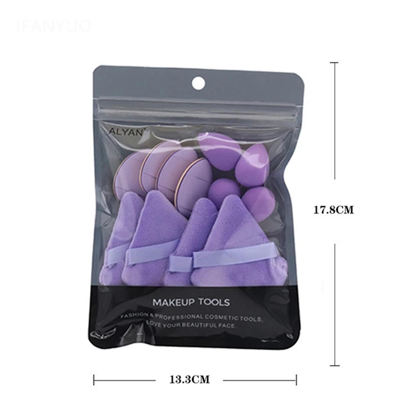 Description Picture 5 of item12PCS Cosmetic Puff Set Multicolor Soft Foundation Powder Makeup Sponge Egg Pink Purple Puff Makeup Tools Accessories Wholesale