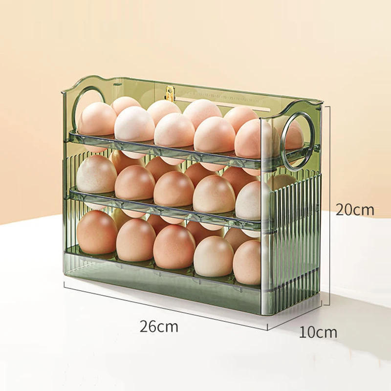 Description Picture 3 of itemEgg Storage Box Refrigerator Organizer Food Containers Egg Fresh-keeping Case Holder Tray Dispenser Kitchen Storage Boxes