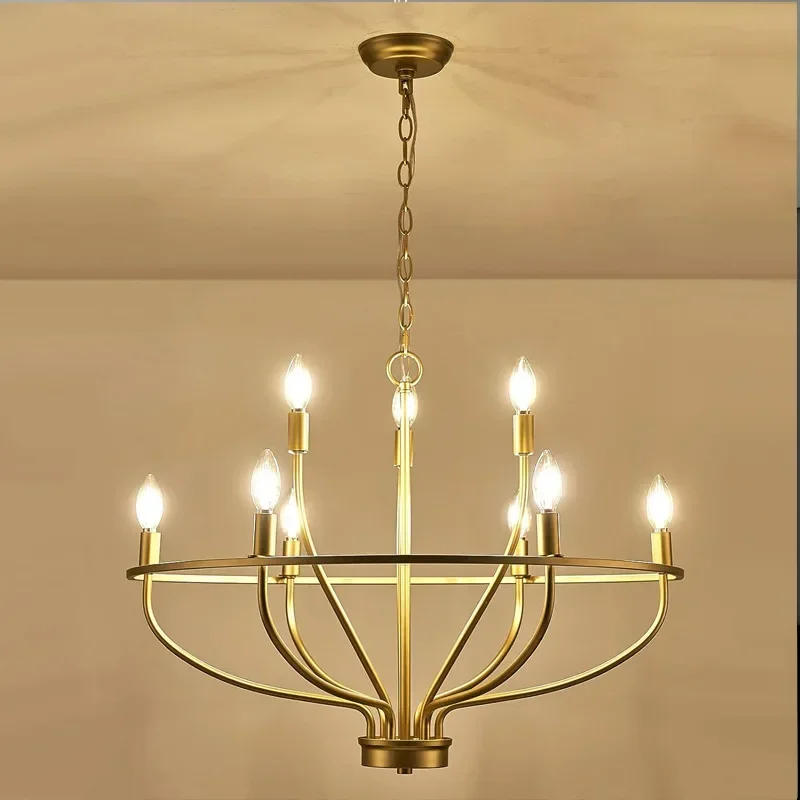 Description Picture 2 of itemRetro Style Living Room Coffee Ta Ble Ceiling Chandelier Pendant Modern Dining Room Decor Light Ring Light Decoration Home Iron