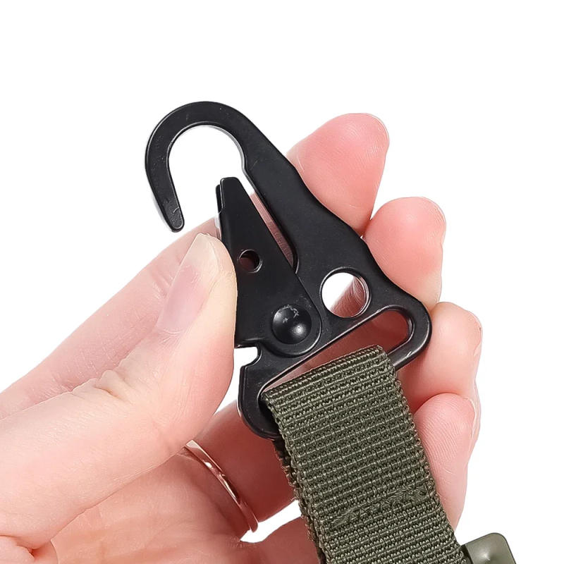 Description Picture 6 of item1PC High Quality Steel Wire Retractable Badge Reels Multi-purpose Molle Backpack Hooks Outdoor Fishing Climbing Accessories