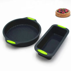 2pcs/Set Silicone Bread Toast Baking Cake Mold Form Pans Dishes for Bakeware Tray Decorating Tool