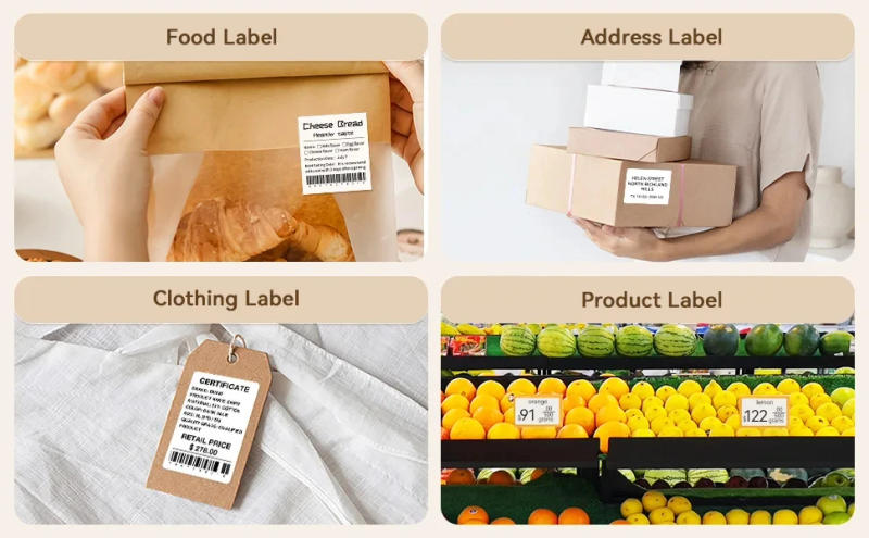 Description Picture 6 of itemNiimbot B1 B21 B3S Thermal Portable Printer Round Sticker Paper Roll White Transparent Waterproof Sticker Label Maker Price Tag