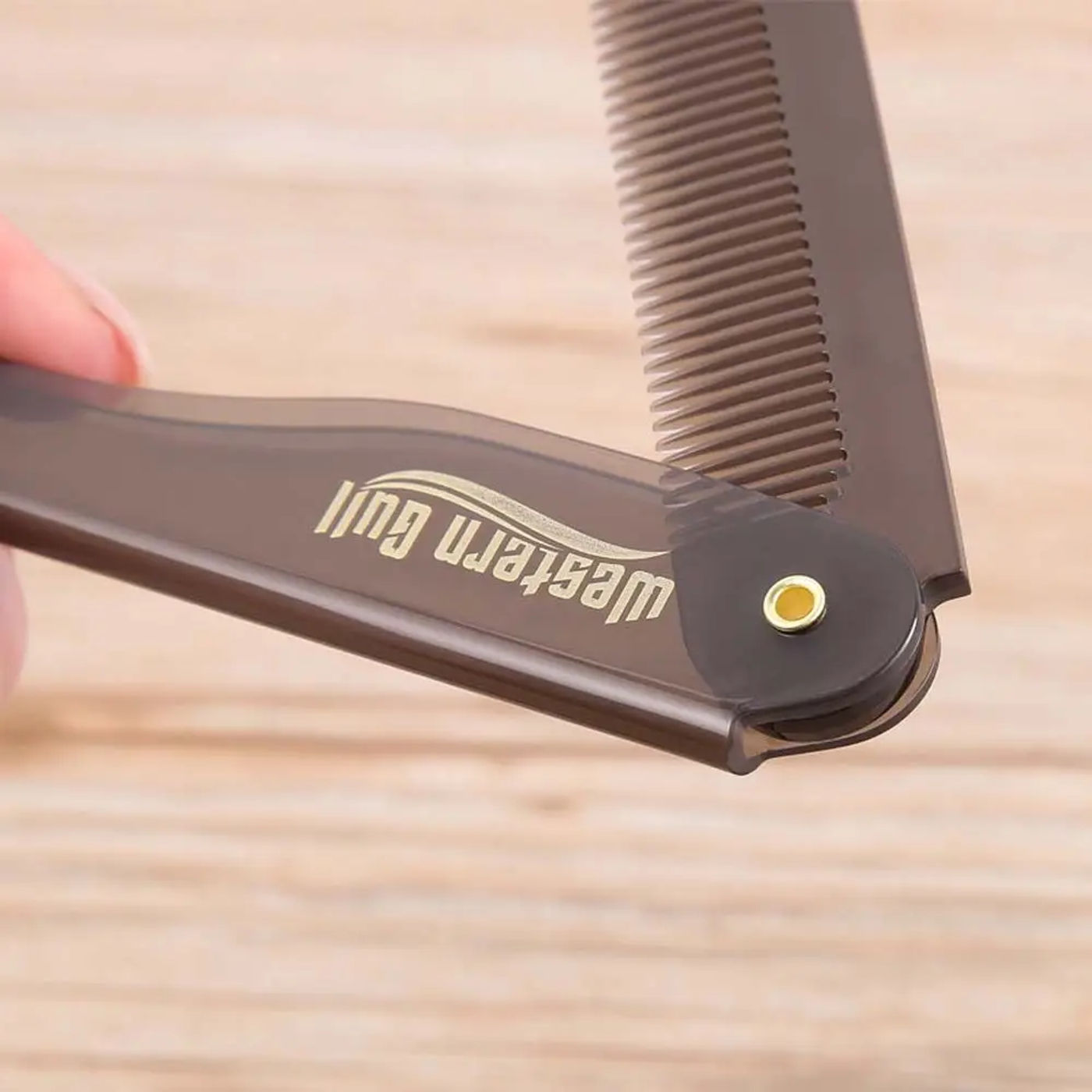 Description Picture 6 of item1Pc Portable Folding Pocket Combs For Men Oil Head Portable Beard Combs Hair Styling Product Combs For Man Women Folding Comb