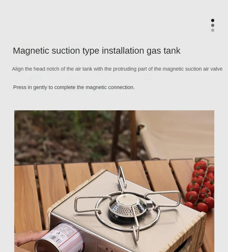 Description Picture 6 of itemOutdoor Mini Cassette Stove Camping Portable Gas Stove Stainless Steel Cassette Furnace Gases Burner Camping Accessories