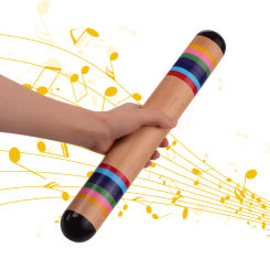 Wooden Rainstick Rainmaker Rain Shaker Musical Instrument Toy Rainbow Colored for Kids Adults