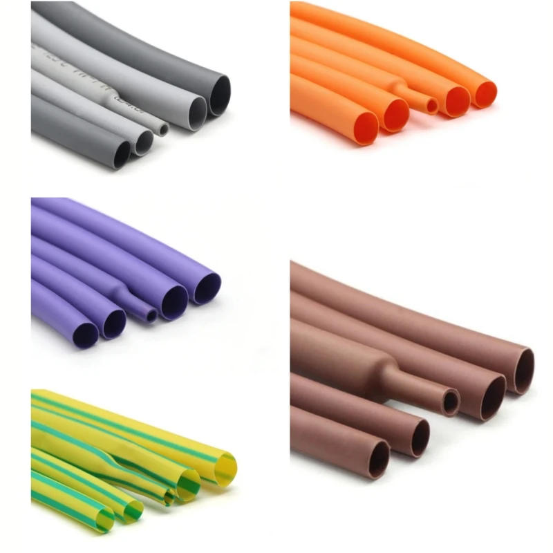 Description Picture 4 of item1~10M 2:1 Heat Shrink Tube Dia Φ1mm~50mm Yellow Green/Gray/Purple/Orange/Brown Wire Cable Shrinkage Sleeving Wrap DIY Connector