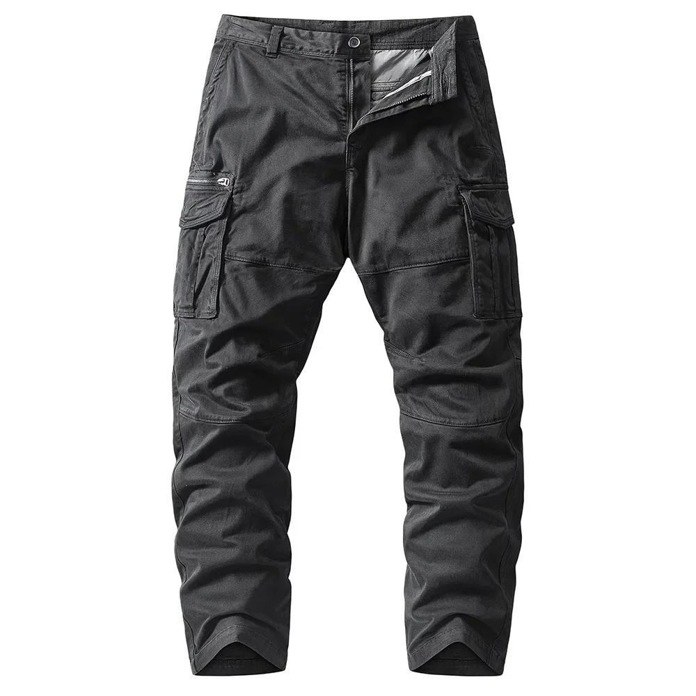 Description Picture 6 of itemMen Cargo Pants Cotton Casual Multi Pocket New Tactical Pants Male Outwear Loose Straight Slacks Long Trousers Training