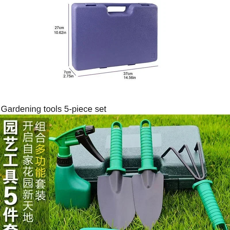 Description Picture 4 of item5/10pcs Garden Tool Set Gardening Tools Gift Kit Non-Slip Handle with Anti-Rust Trowel Cultivator Pruning Shear Water Sprayer