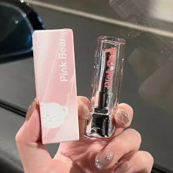Pink Bear Water Essence Solid Lipgloss Moisturizing Mirror Lip Glaze LipSugar Light Lipstick Light Sensation Beauty Makeup