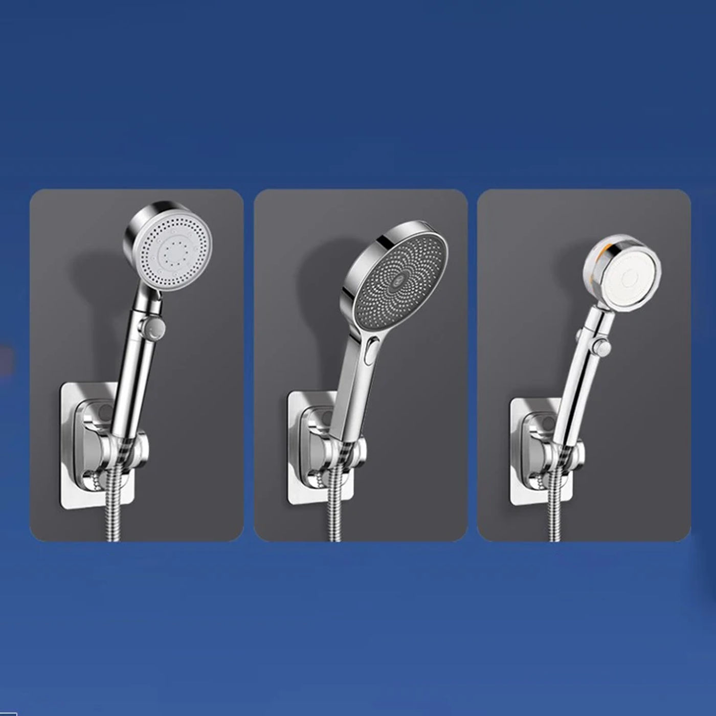 Description Picture 3 of itemSelf-Adhesive Shower Arm Head Holder Adjustable Wall Mounted Fixed Base Plate Bracket For Bathroom Accessories
