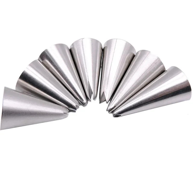 Description Picture 6 of item7 Different Styles Leaf Leaves Cream Stainless Steel Icing Piping Nozzles Cake Cream Decorating Cupcake Pastry Tips Cake Tools