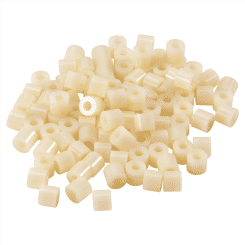 Plastic Cylinder Spacer Washer 7mm x 3.2mm x 6mm 100 pcs Ivory