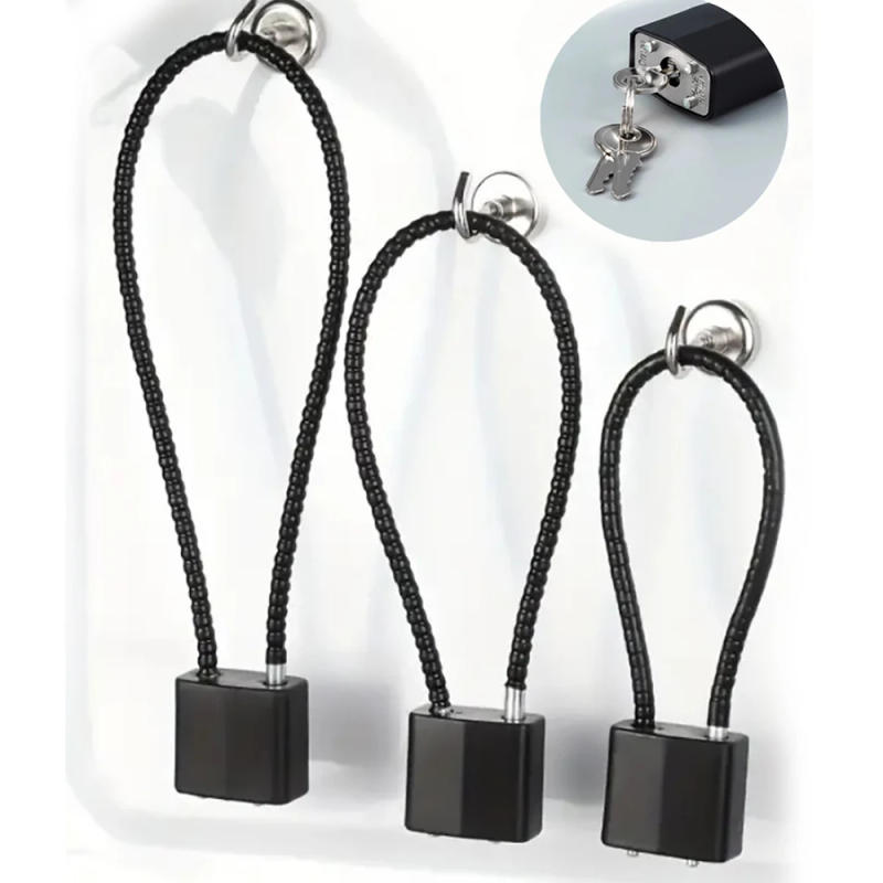 Description Picture 2 of item1pc Soft Steel Cable Anti-Theft Padlock With Multiple Sizes For Cabinets, Helmets, Baskets, Keys, Suitable For Indoor And Outdoo