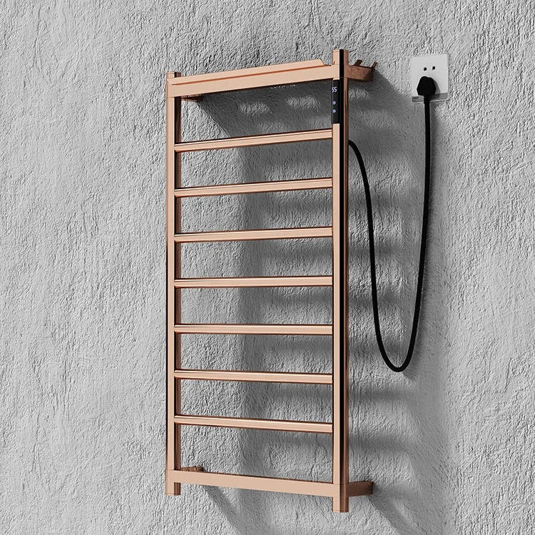 Description Picture 6 of itemModern Electric Towel Rack, Brushed Gold PVD Heated Towel Rails, Bathroom Radiators, Warmer
