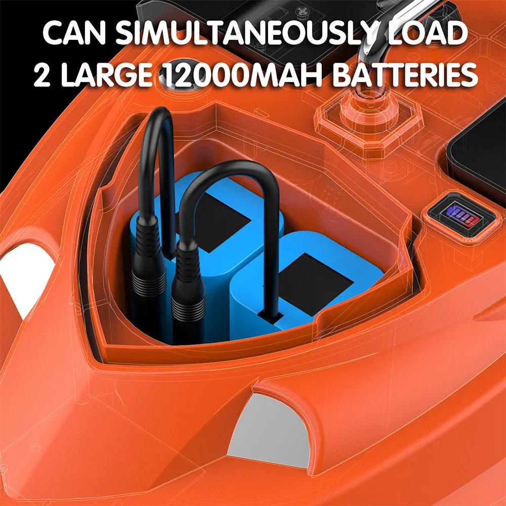 Description Picture 3 of itemMBLN Bait Boat with 4 Independent Hoppers,Dual Antennas for 500m Range, Dual Power Supply, Front & Rear Lights for Night Fishing