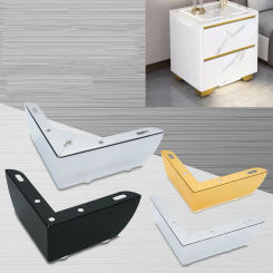 4PCS L-shaped 2-In-1 Furniture Leg Bedside Table Support Leg Hardware For Sofas Beds Tables Wardrobes Cabinets TV Cabinets
