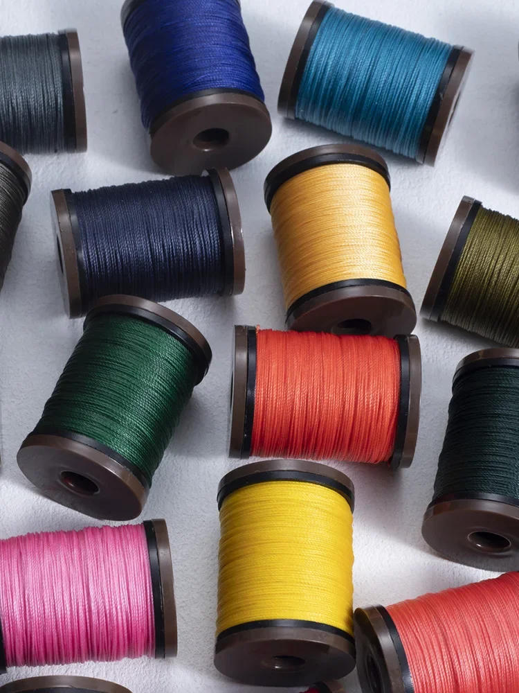 Description Picture 2 of item0.4/0.5/0.6mm DIY Hand Sewing Wax Handmade Round Wax Thread for Leather Craft Thread Multi-strand Woven String for Handicrafts