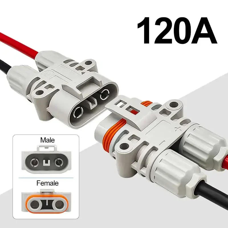 Description Picture 6 of itemWaterproof 120A 1200V Male Female Connector 10mm2 Big Current Parking Air Conditioner Plug Electric Forklift Generator Connector