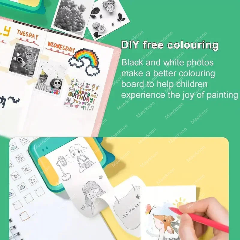 Description Picture 5 of item10 Roll Mini Printer Paper Self-adhesive Paper White Thermal Paper Printer Label Sticker For Wireless Photo lnkless Printer 57mm