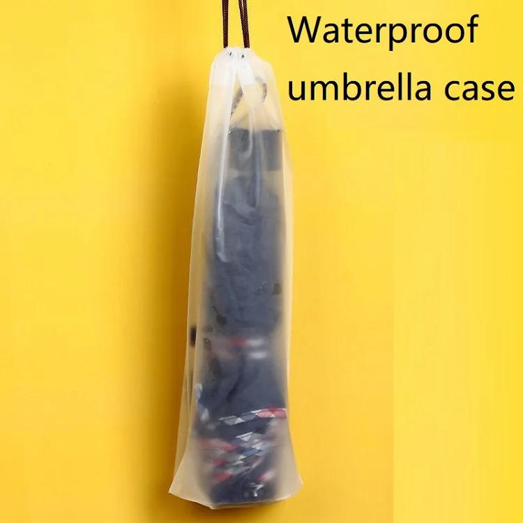 Description Picture 5 of item3PCS Rain Umbrella Cover Umbrella Cover Bag Cover for Waterproof Translucent Plastic Bag Reusable Portable Umbrella Drawstring