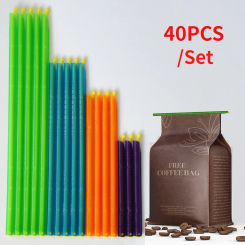 40Pcs/set Plastic Bag Clip Anylock Gripstick Style Seals Stick Food Bag Sealing Clip Reusable Snack Fresh Clamp Kitchen Gadgets