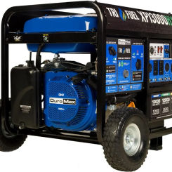 Gas Propane Natural Gas Portable Generator with CO Alert Black/Blue Run generator on gasoline propane or natural gas