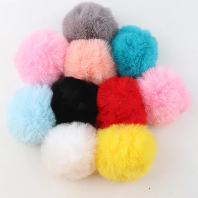 Description Picture 5 of itemRex Rabbit Fluffy Plush Fur Pompom Balls 6cm 8cm Soft Pompones DIY Pom Poms Kids Toys Wedding Decor Sewing Craft Supplies Gifts