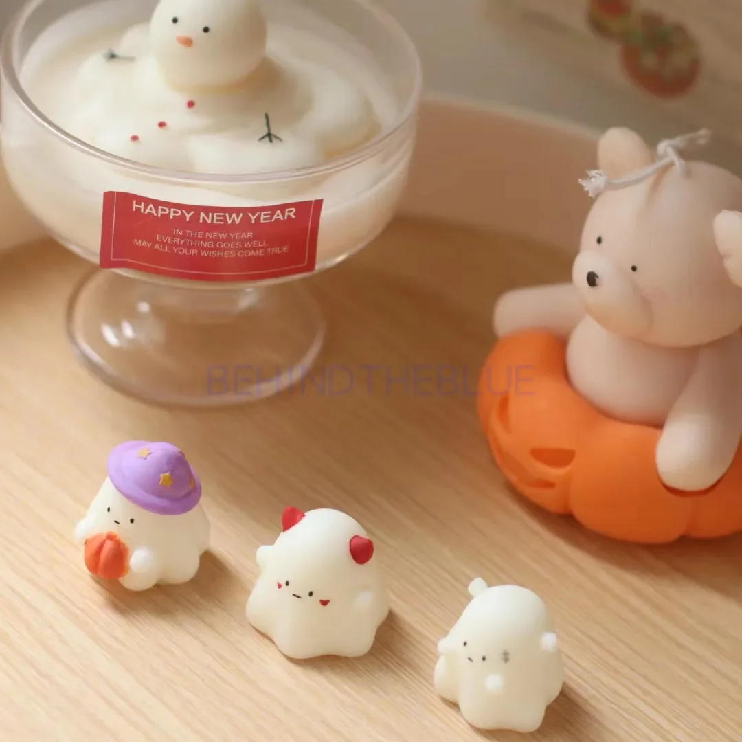 Description Picture 4 of itemHalloween Little Ghost Scented Candle Molds Halloween Chocolate Plaster Moulds Tea Wax Accessories Handmade Diy Silicone Mould