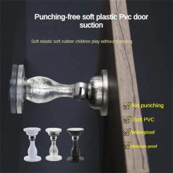 304 Stainless Steel Door Stopper,Magnetic Door Stop,Door Catch,Nail-free Screws for Stronger Mount,Furniture Hardware