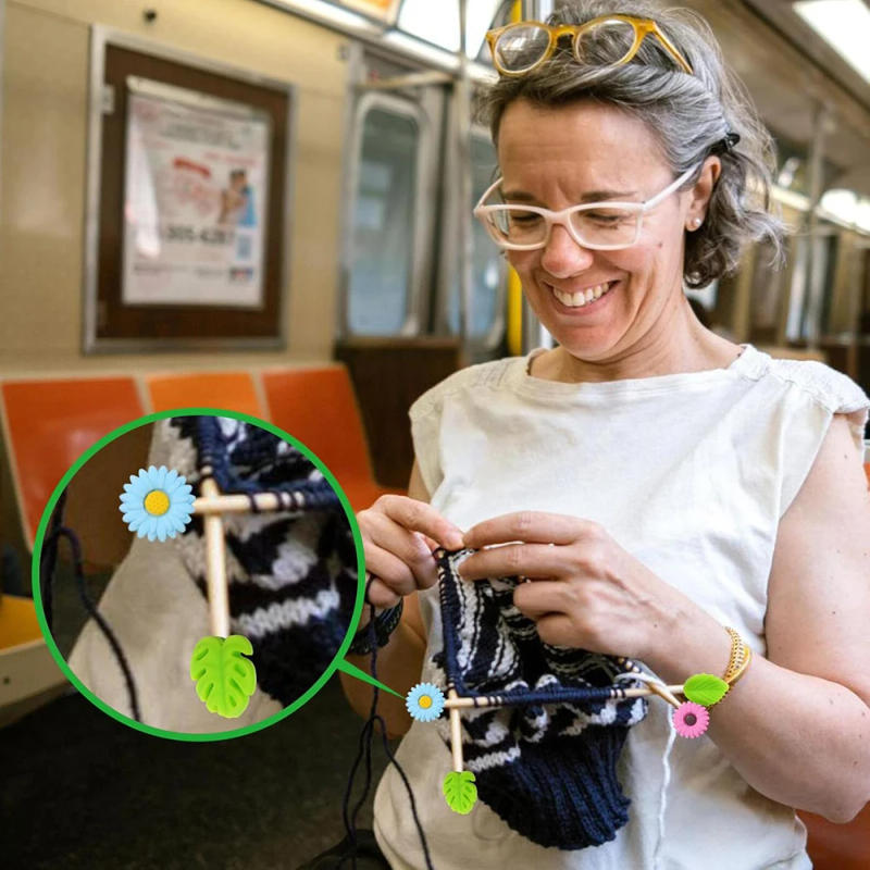 Description Picture 6 of item38pcs Knitting Needle Stoppers Needle Point Protector Stitch Tip Covers Silicone Needle End Caps Quilting Sewing Accessories