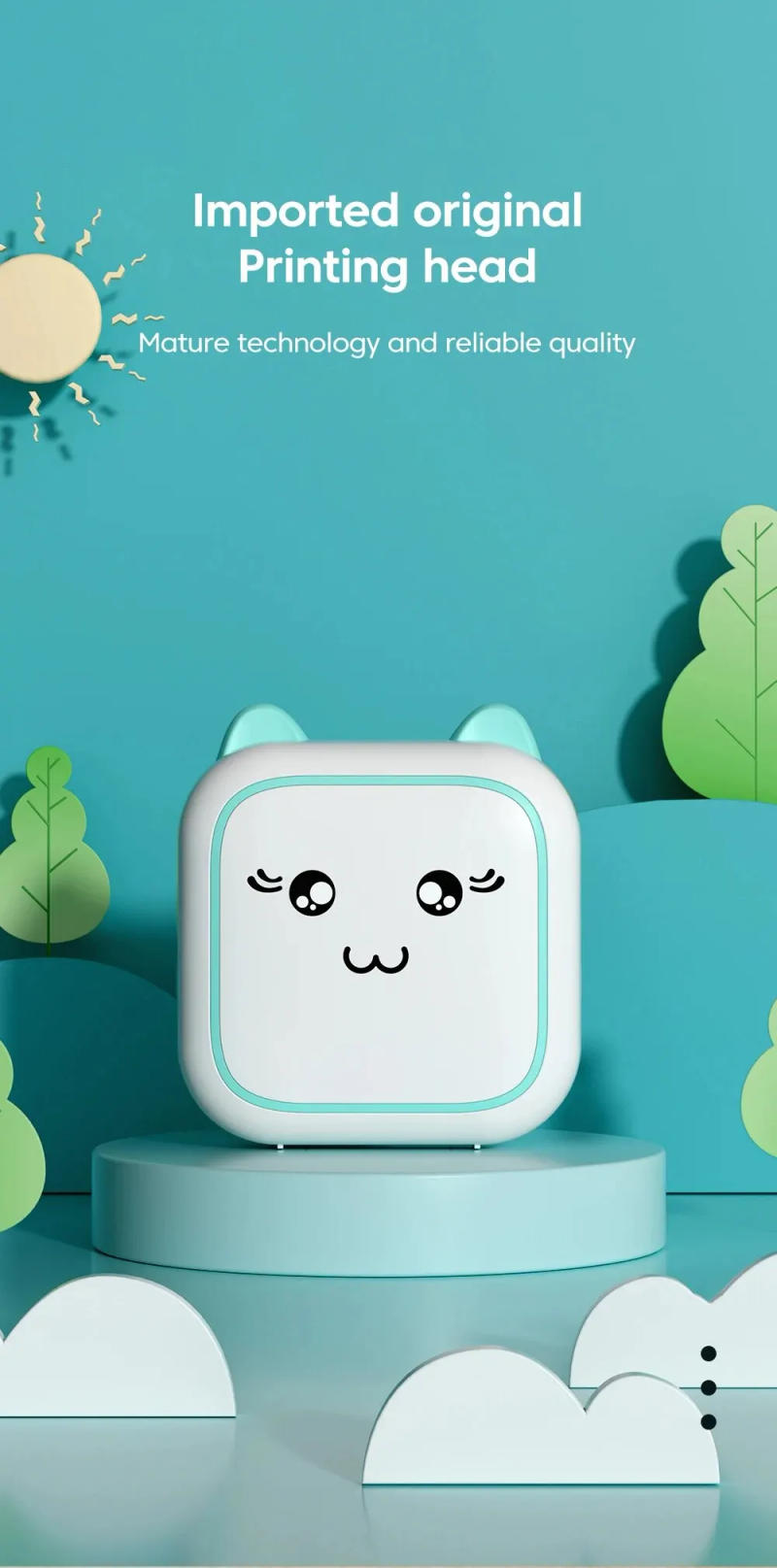 Description Picture 5 of itemMini Printer Portable Label Self-adhesive Sticker Color Thermal Paper Wireless Bluetooth Printing For Phones Photo