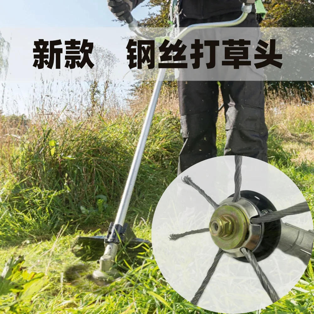 Description Picture 5 of itemSteel Grass Trimmer Head 3 or 6-Cutter Brush cutter Wire Weed  Brush Fit Straight Shaft Brushcutter Removal Moss Rust