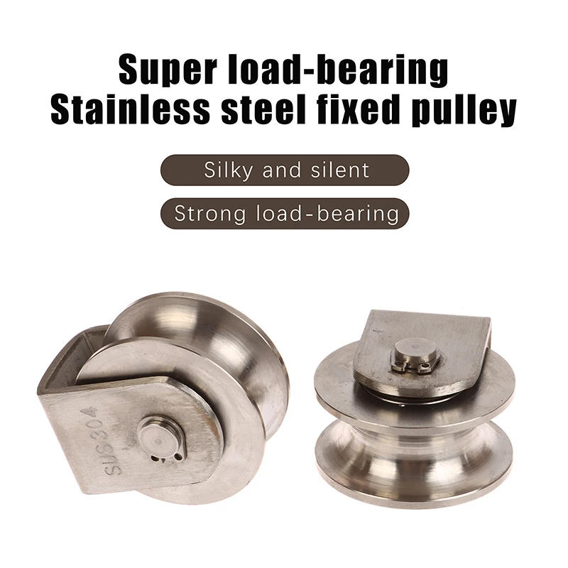 Description Picture 2 of itemStainless Steel Heavy Duty Roller Wheel Bearing Pulley Wheel Pulley Strong Load-bearing Pulley 48mm Wheel Diamete